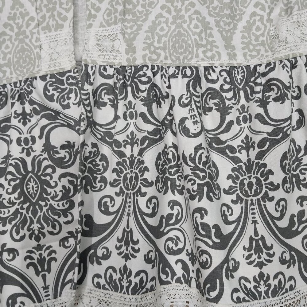 3500 Size XL Grey and White Midi Length Duster Made from Linen and Cotton. - Picture 2 of 8